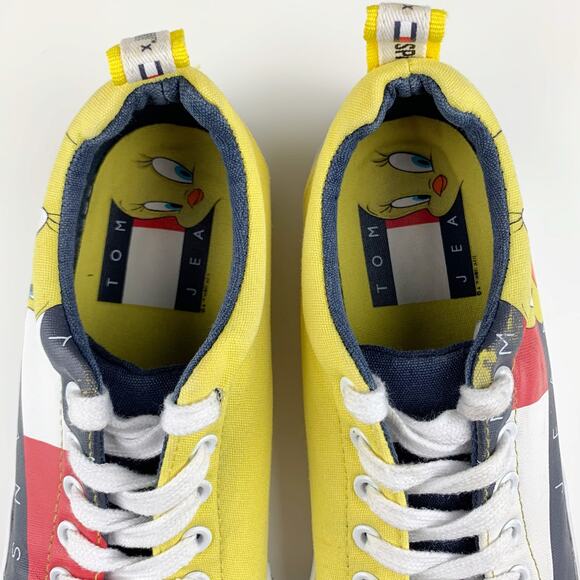 Tommy Hilfiger Jeans x Space Jam Tweety Bird Casual Sneakers Kids 2 - Picture 5 of 15